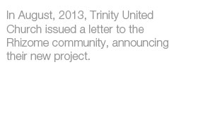 Letter from Trinity United Church